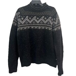 Victorinox Swiss Army Fair Isle Wool Blend Sweater Size XLarge Green Mock‎ Neck